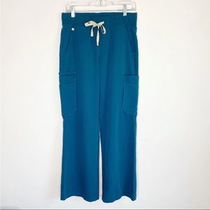 *FIGS Yanga Wide-leg Pant - Caribbean Blue / Dark Teal! *Discontinued Style!